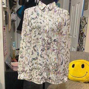 H&M Floral Print Women’s Blouse Size 14